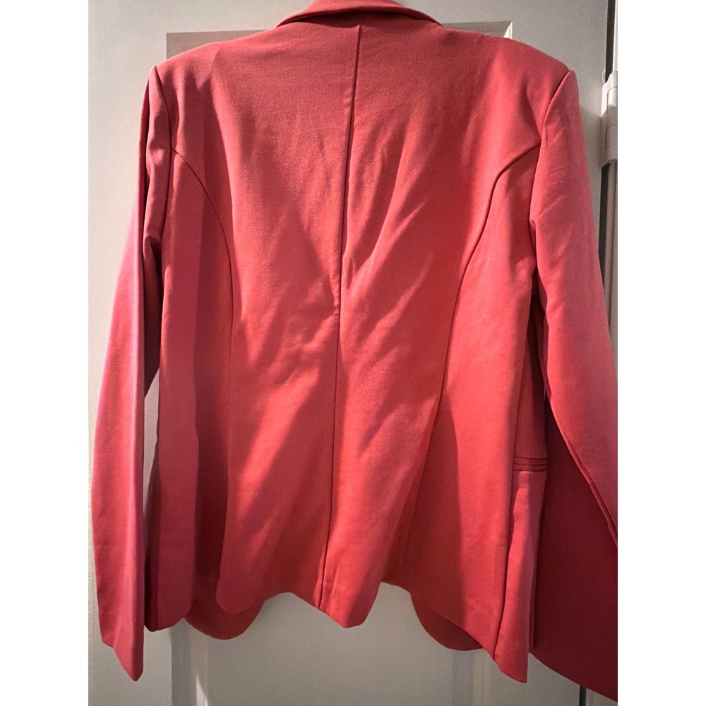 ICHI Kate Knit Blazer Holly Berry Pink Coral Recycled Fiber 20101801 XL NWT - Picture 6 of 6